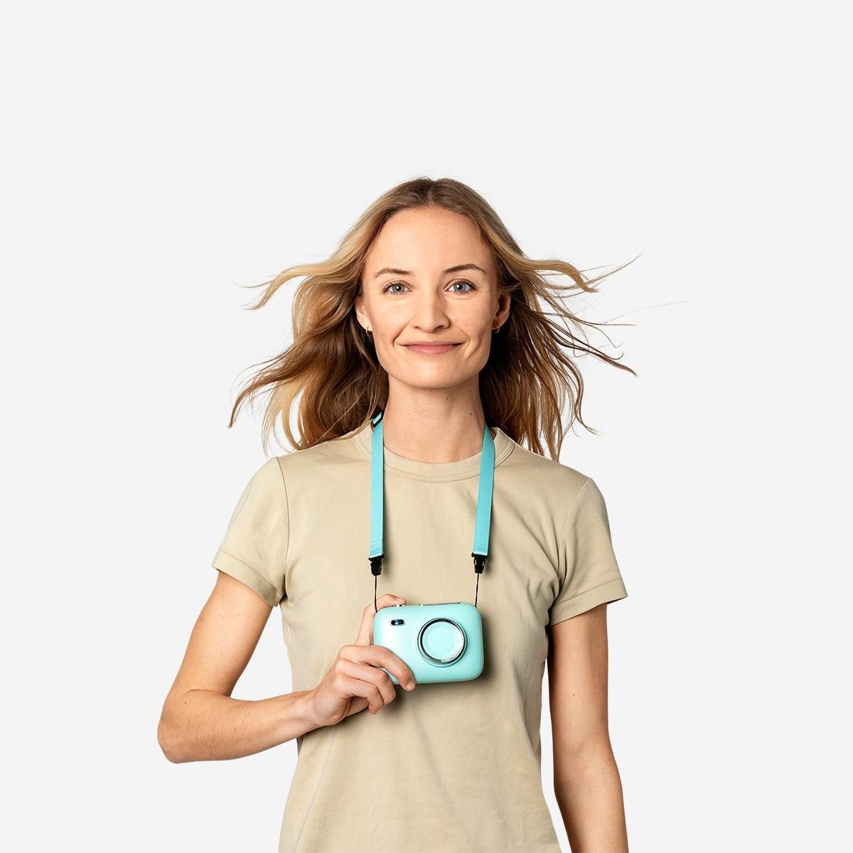 Green Handheld Camera Fan