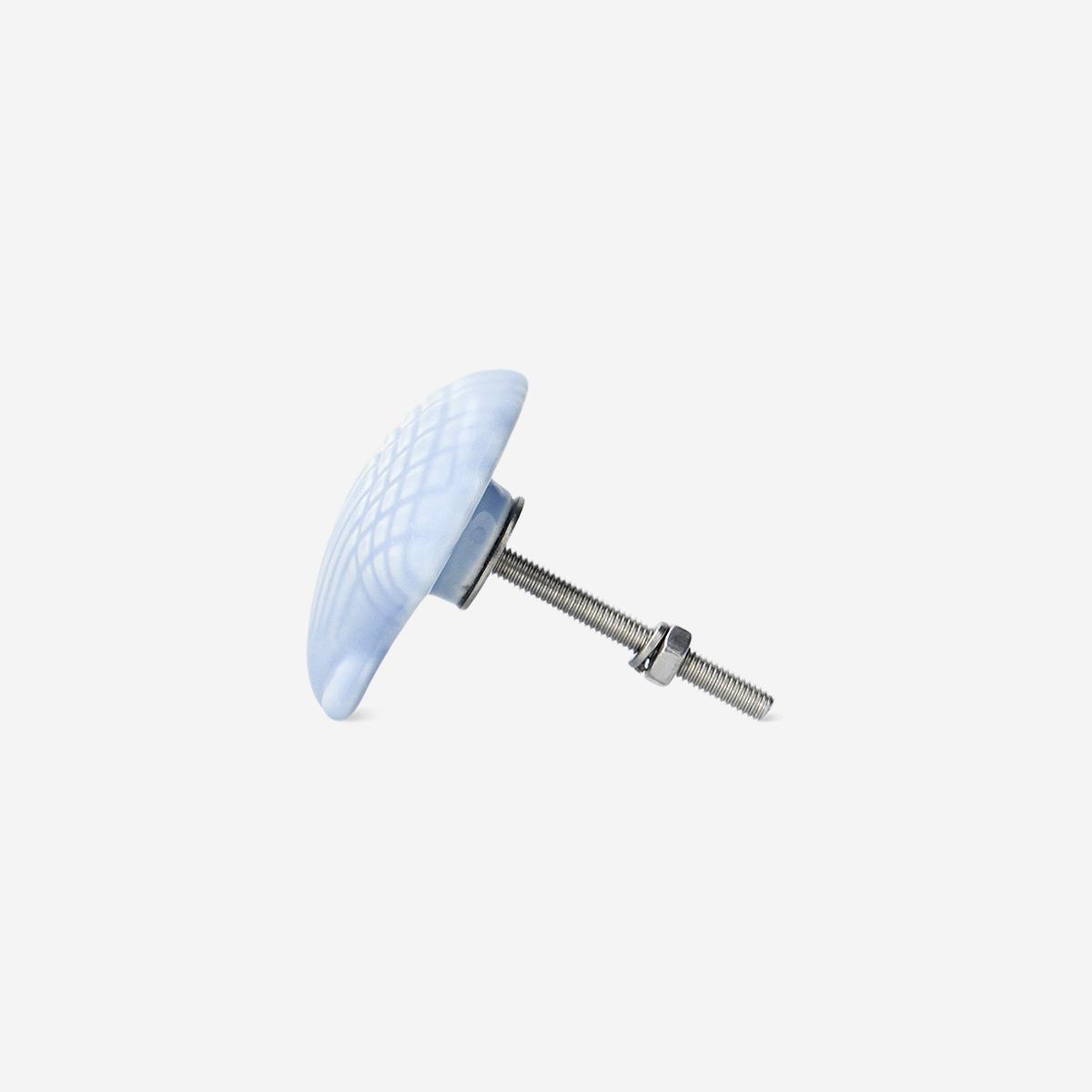 Blue Ceramic Seashell Knob