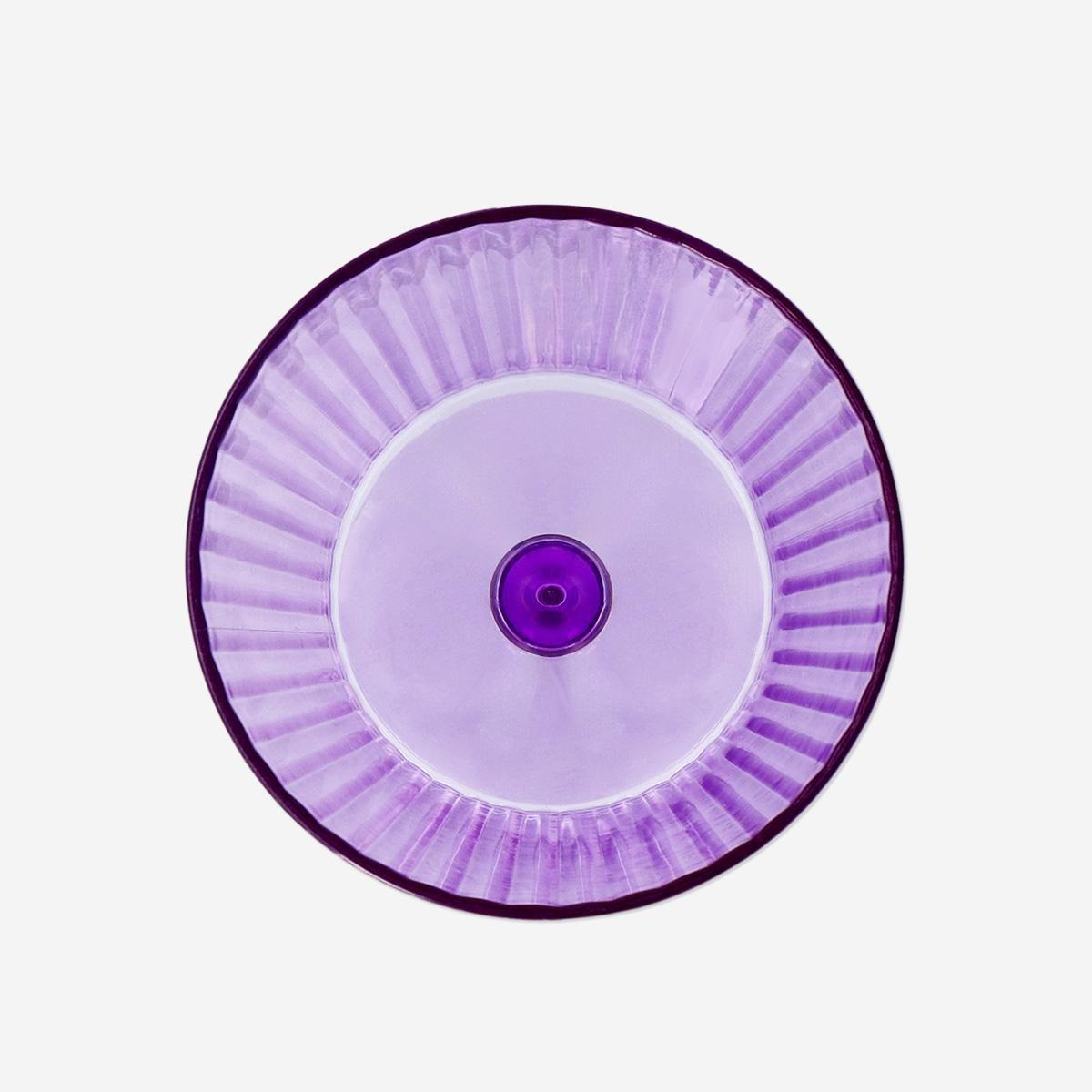 Purple Plastic Wine Glass - 370 Ml