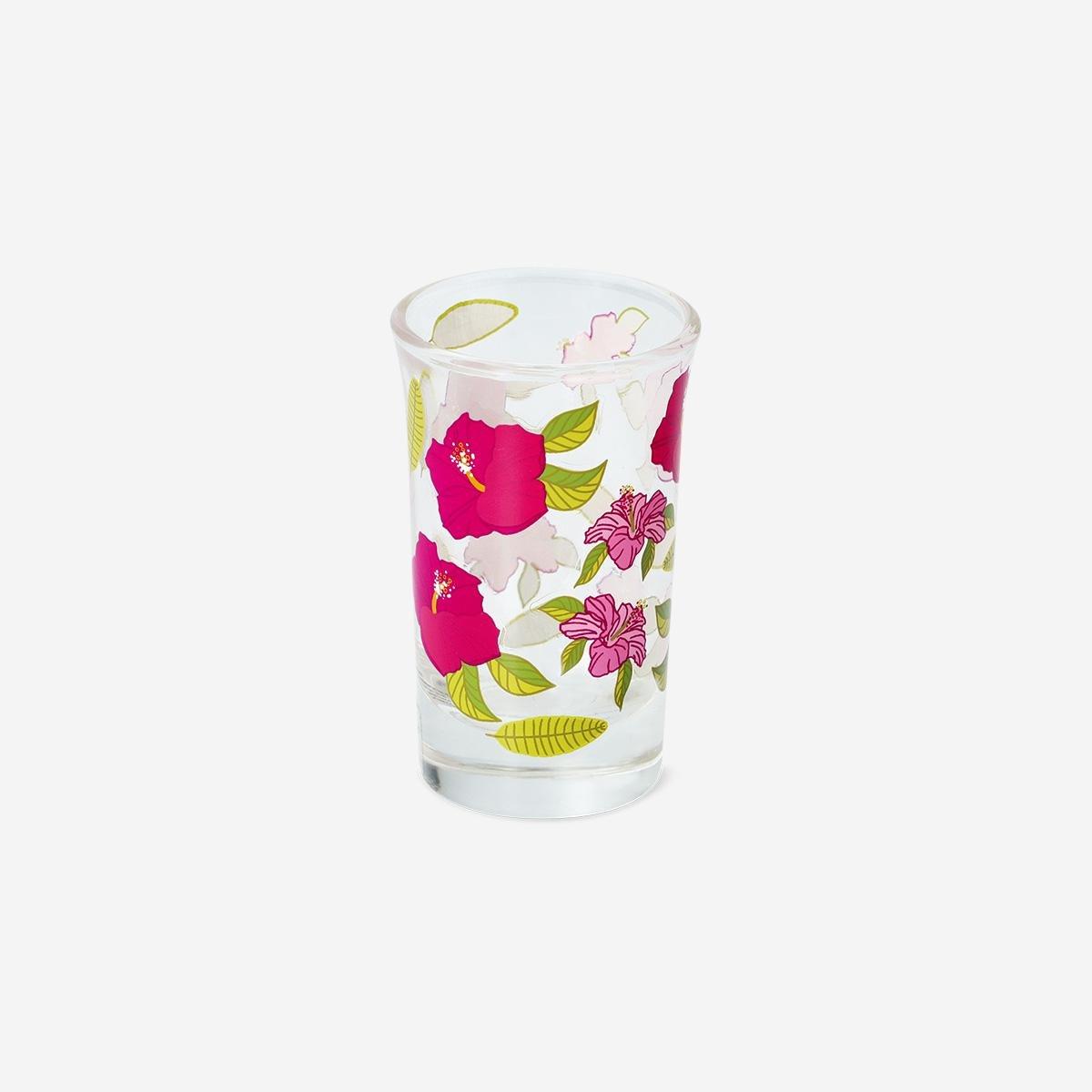 Multicolour Tropical Print Mini Drinking Glass