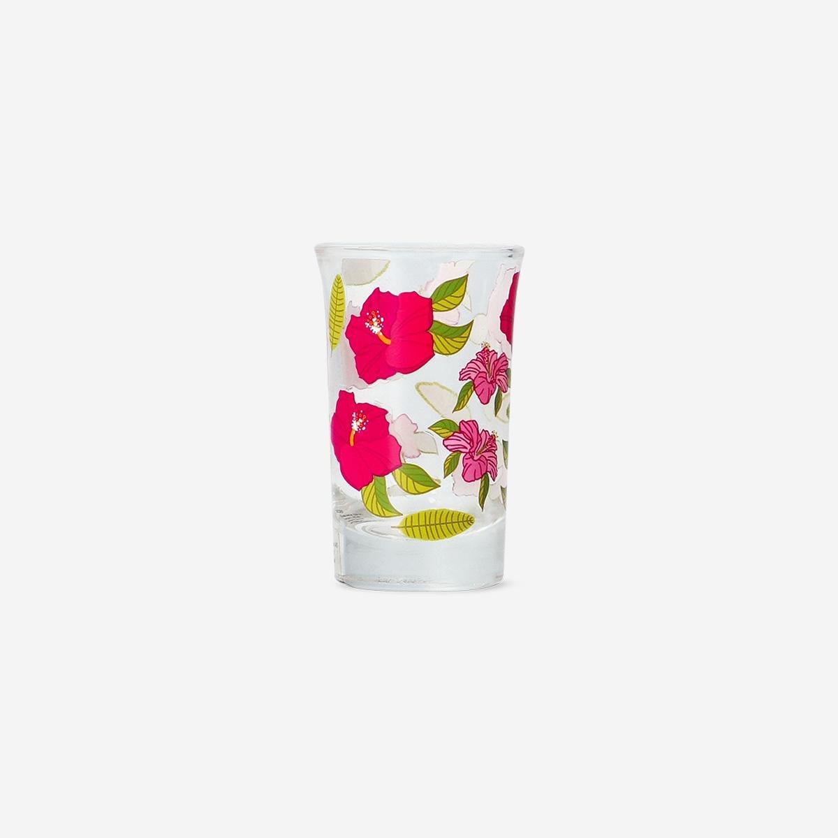 Multicolour Tropical Print Mini Drinking Glass