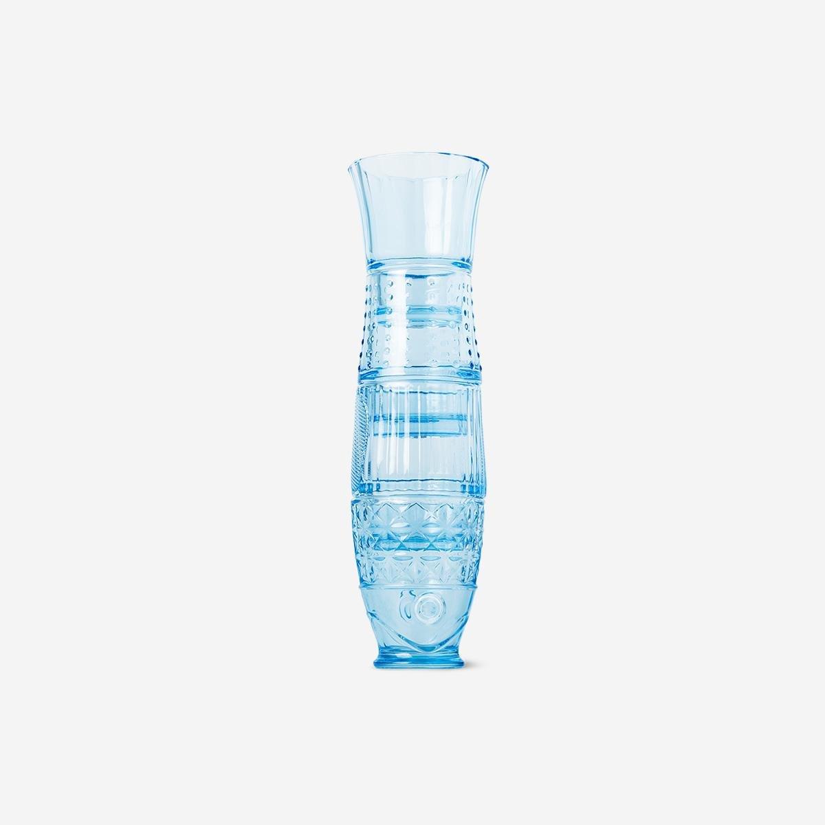 Blue Fish Shaped Drinking Glasses . 4 Pcs