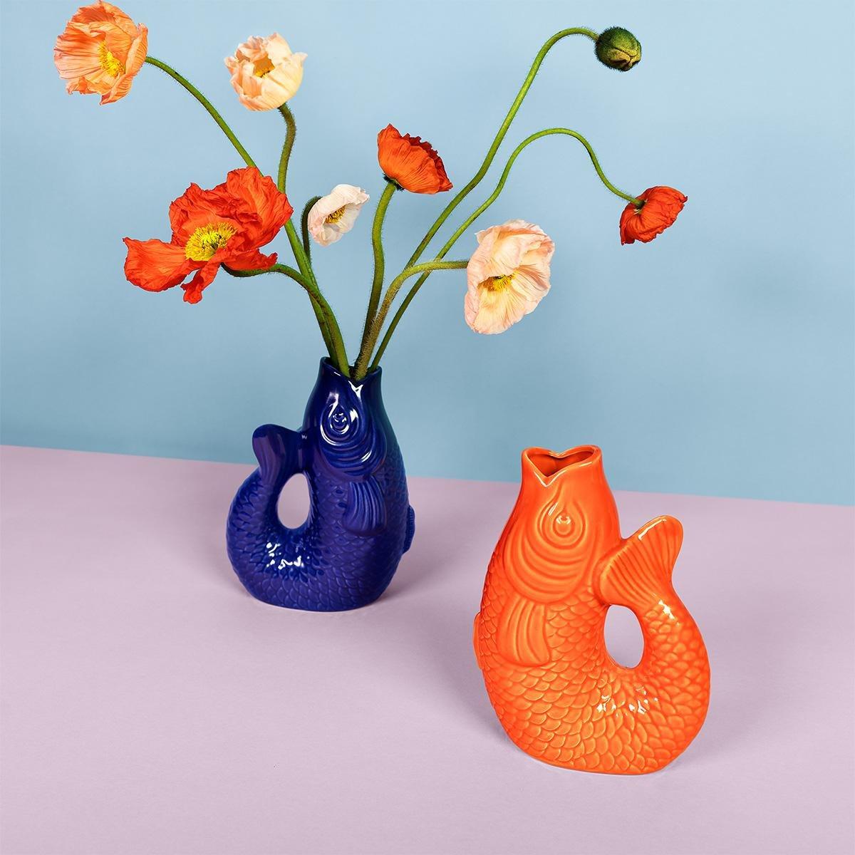 Orange Fish Shaped Vase