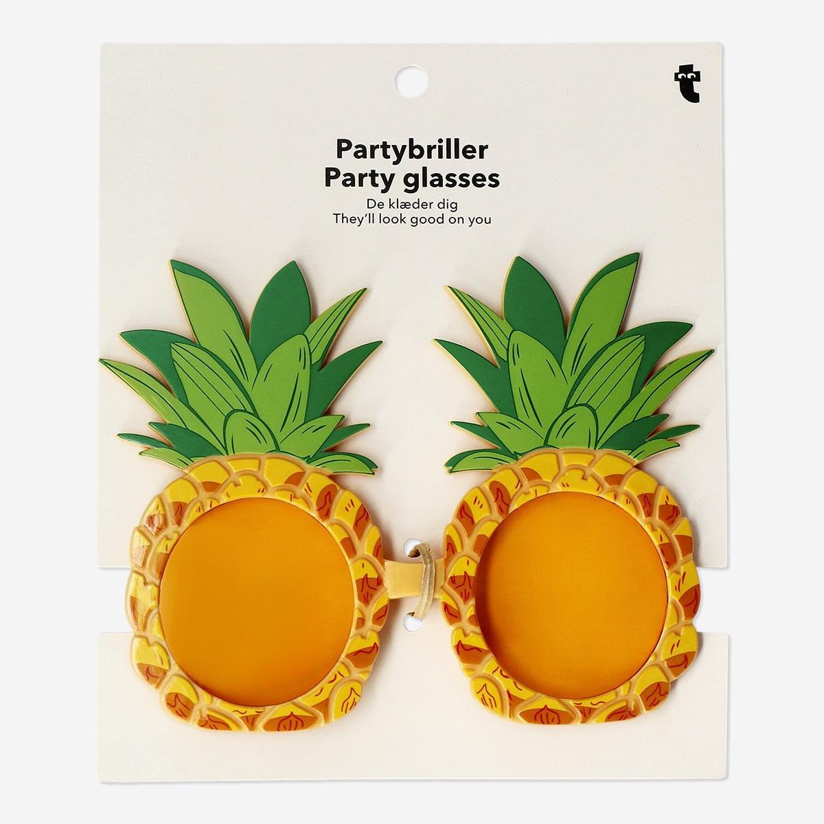 Yellow Pineapple Party Glasses