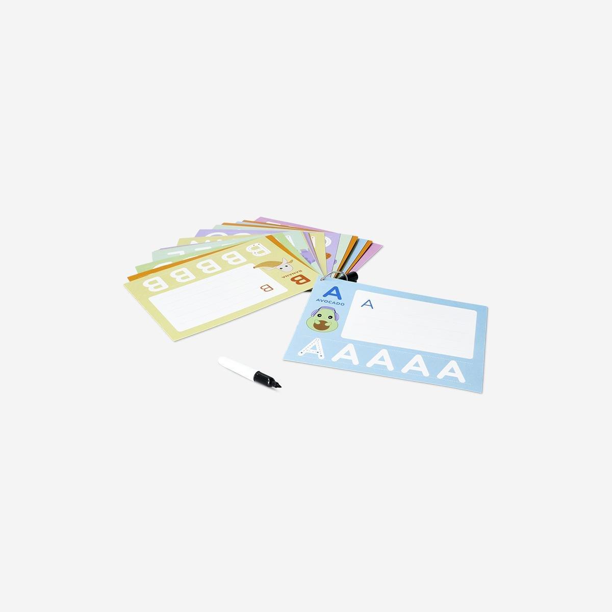 Multicolour Alphabet Cards With Marker - English