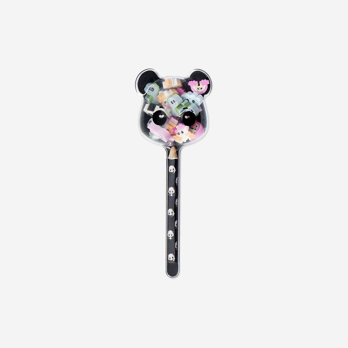 Multicolour Panda Pencil With Erasers