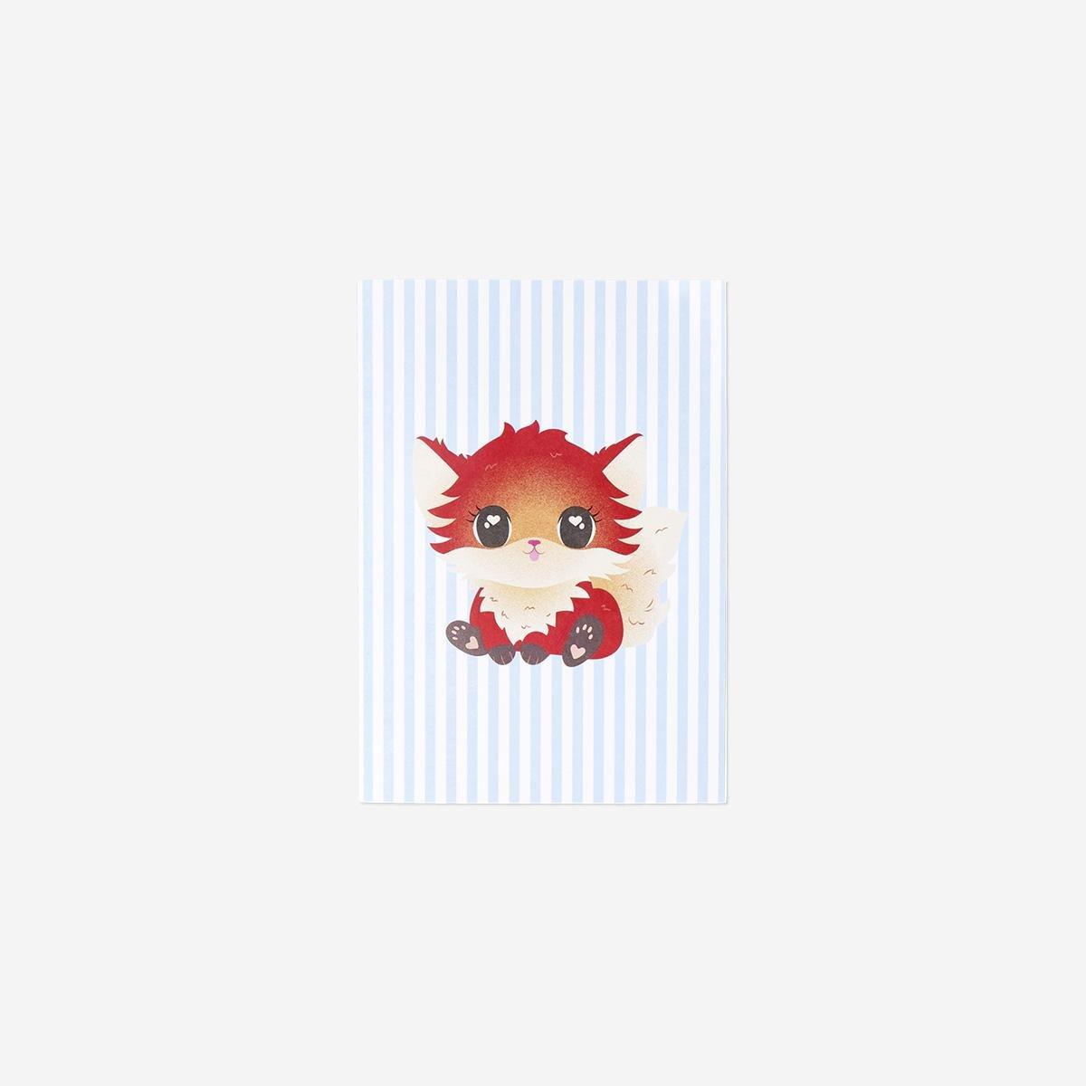 Multicolour A5 Fox Icon Exercise Book