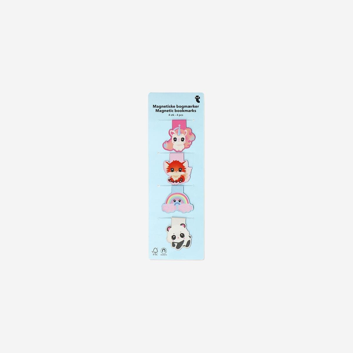 Multicolour Magnetic Animal Bookmarks - 4 Pcs