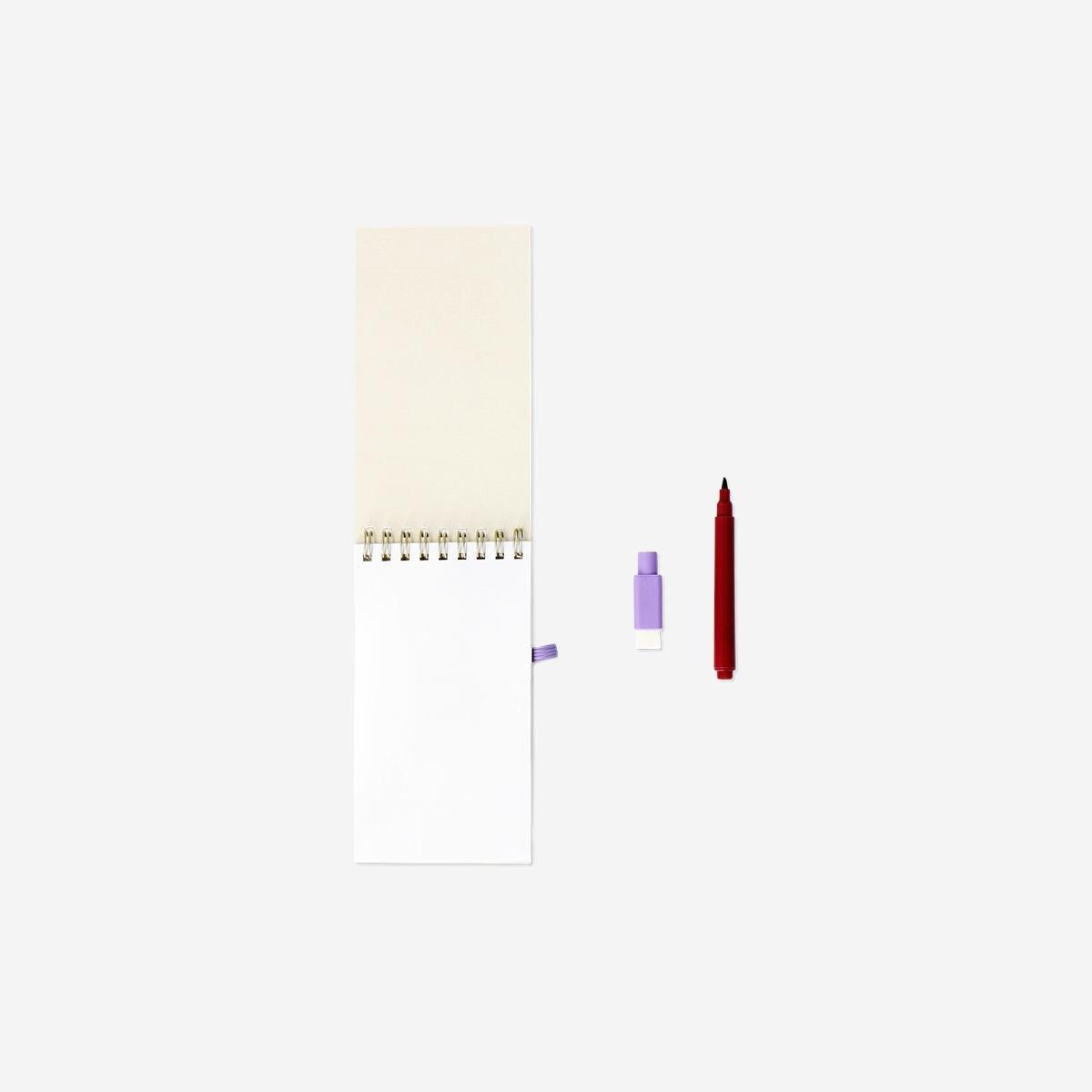 Multicolour Reusable Notebook And Marker
