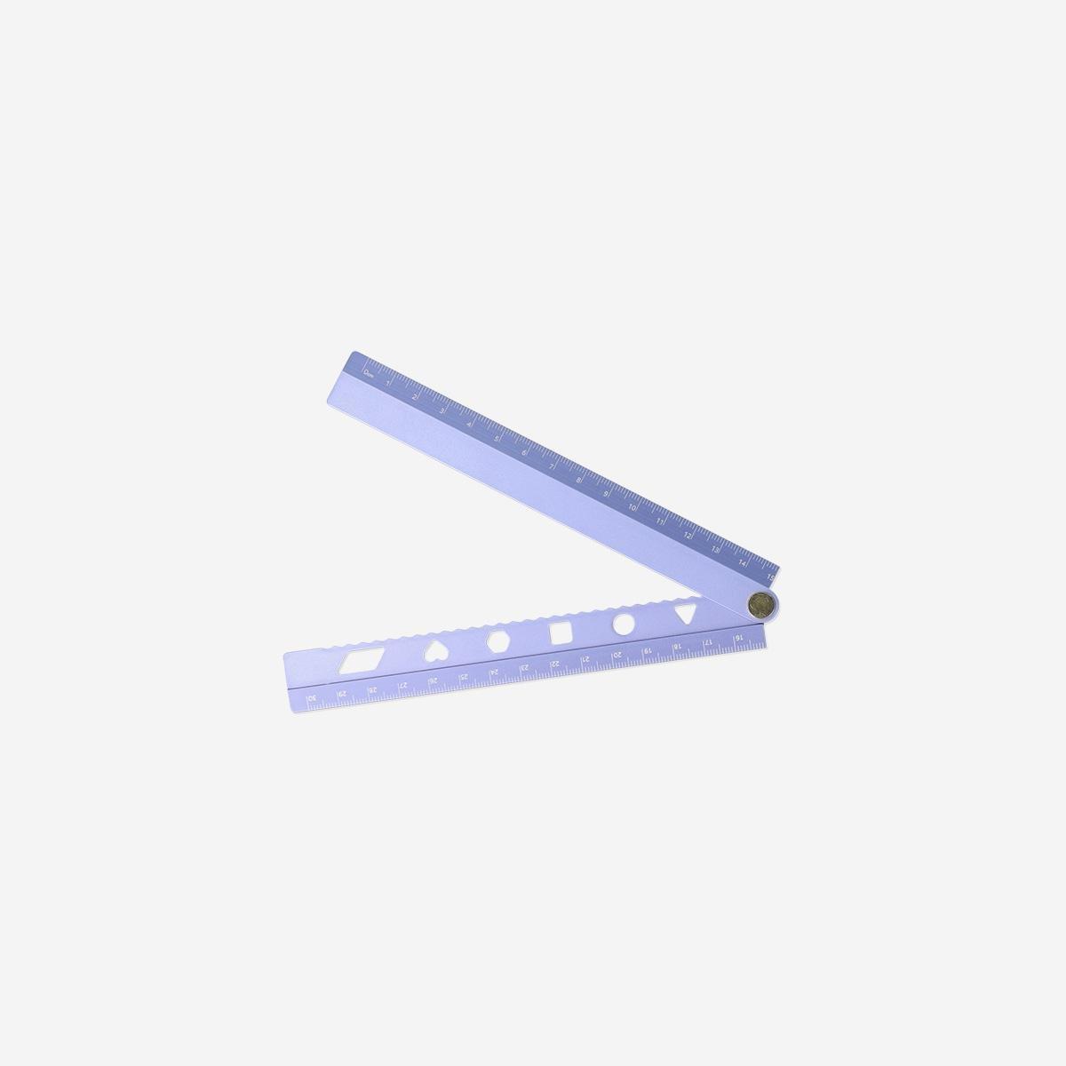 Purple Stencilled Metal Ruler