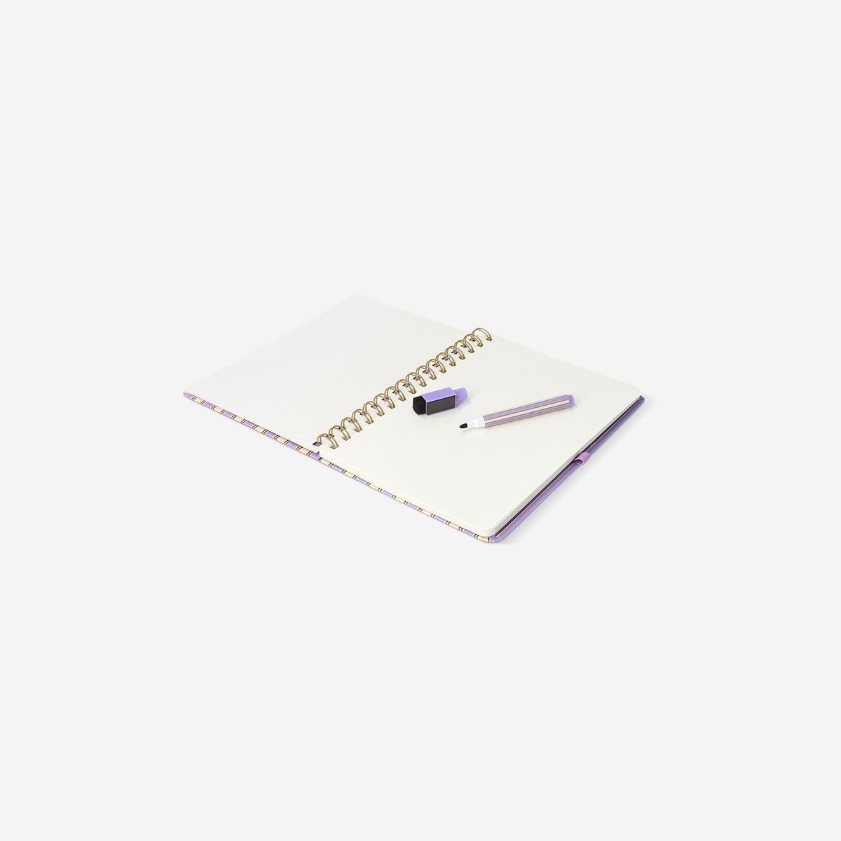Multicolour A5 Reusable Notebook And Marker