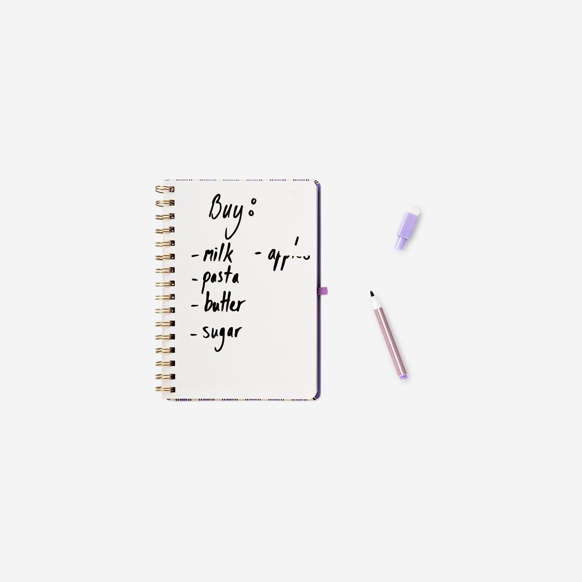 Multicolour A5 Reusable Notebook And Marker