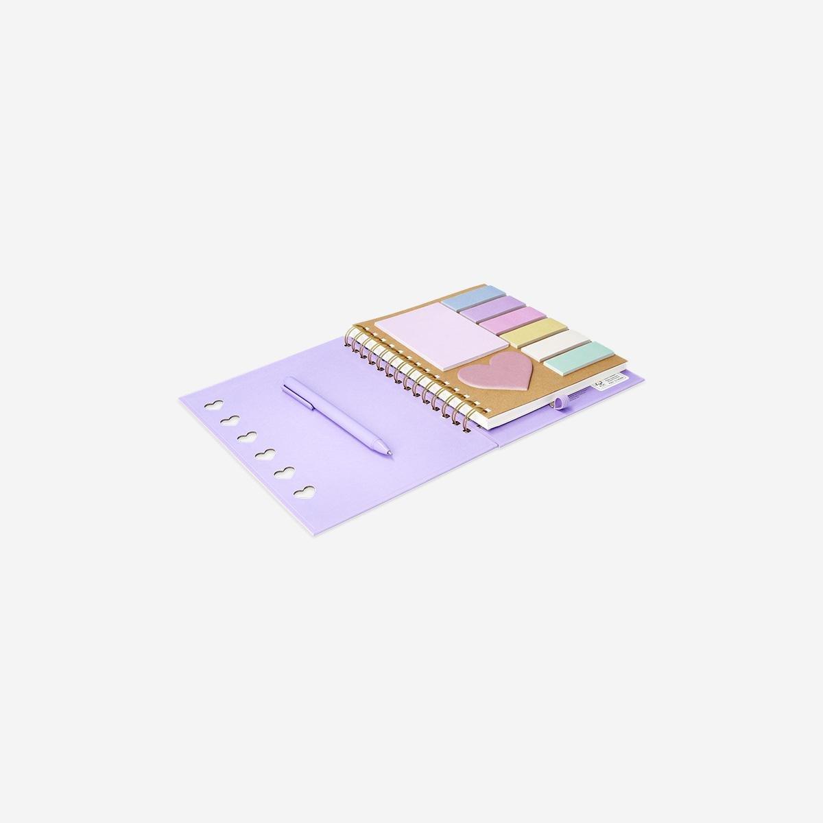 Purple Sticky Memos Notebook