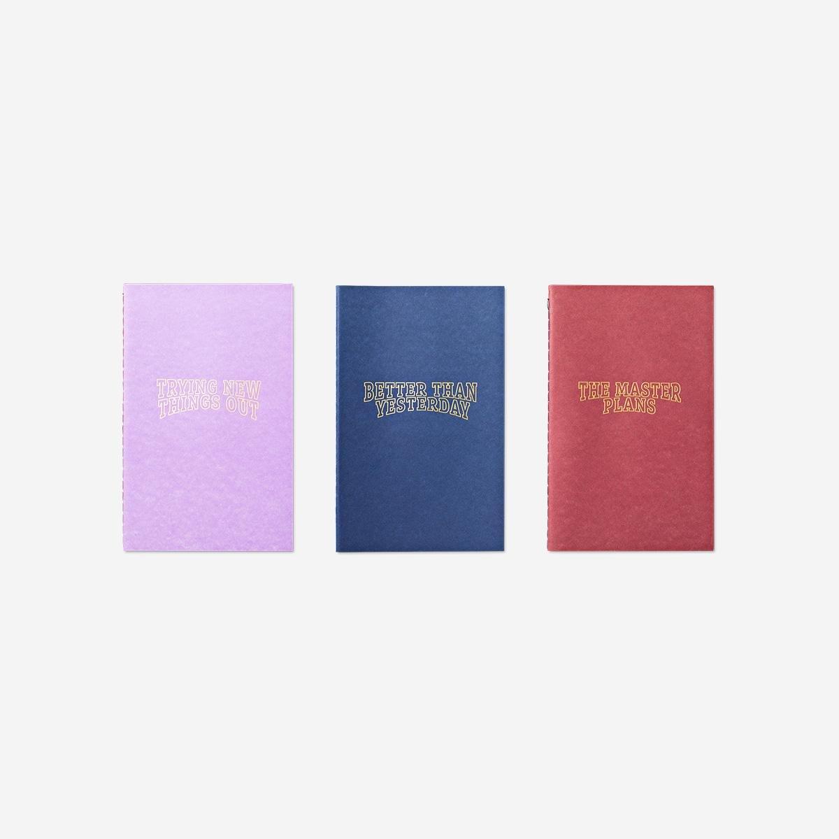 Multicolour Quoted Notebooks, 3 Pcs