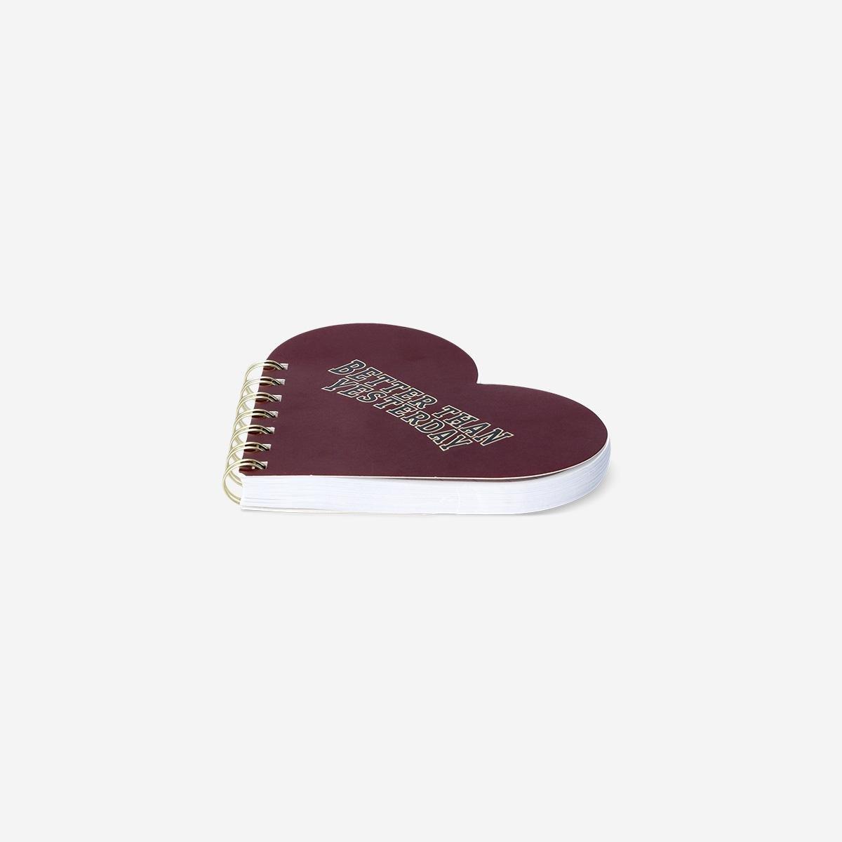 Red Heart Notepad