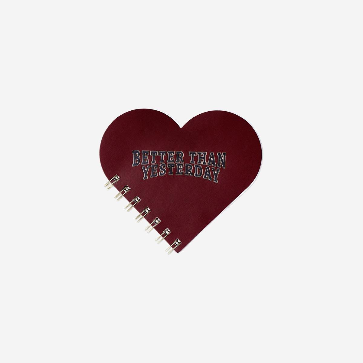 Red Heart Notepad