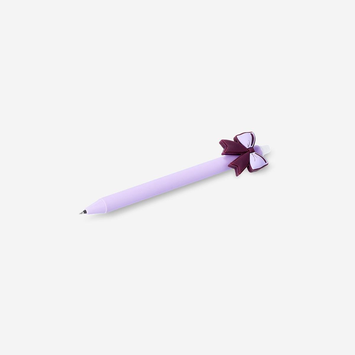 Purple Bow Topper Erasable Gel Pen
