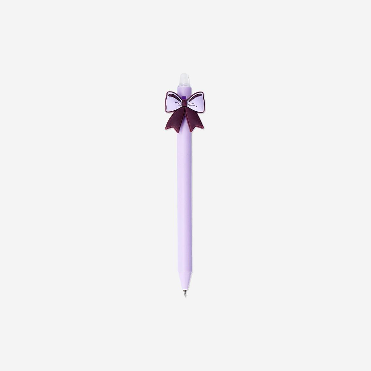 Purple Bow Topper Erasable Gel Pen