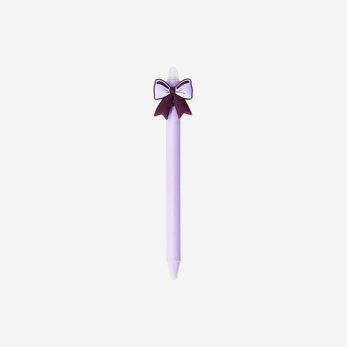 Purple Bow Topper Erasable Gel Pen