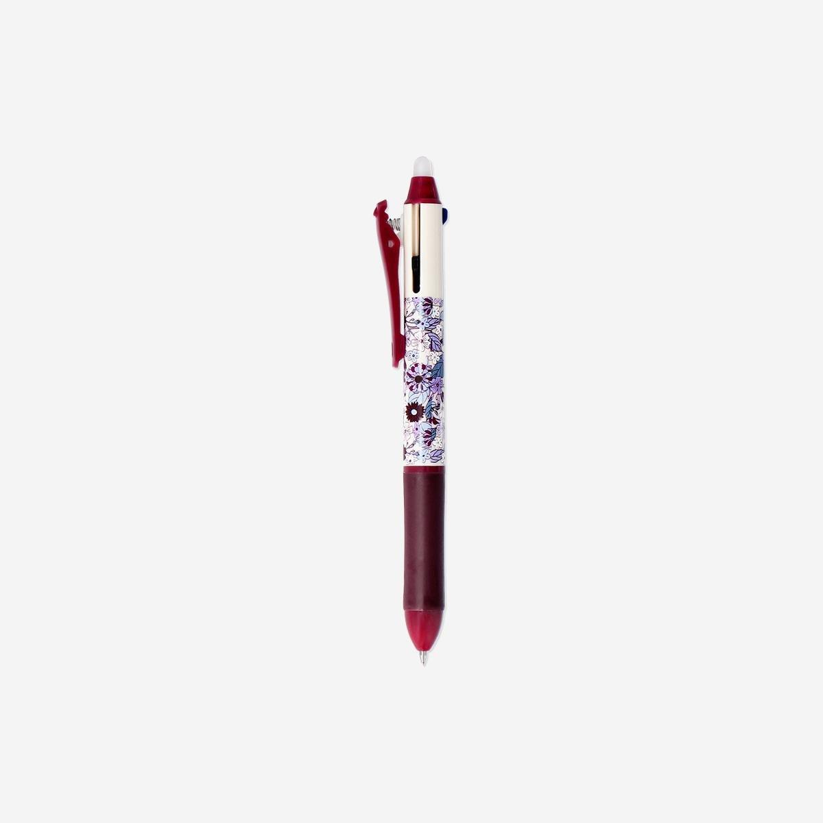 Multicolour Floral Erasable Gel Pen - Multicolour Ink
