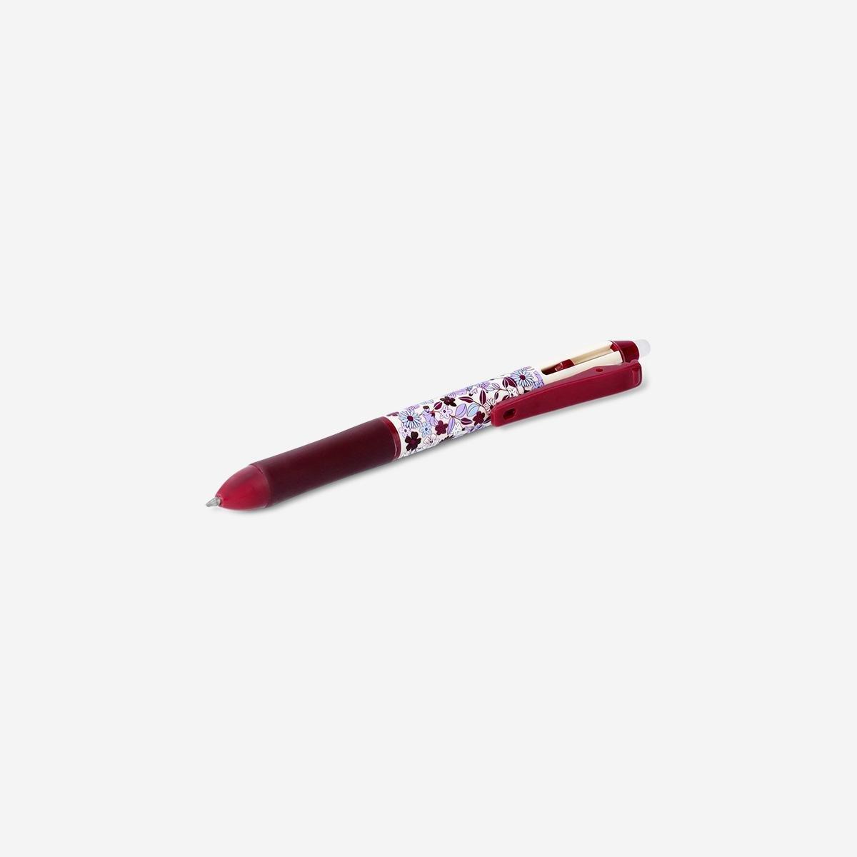 Multicolour Floral Erasable Gel Pen - Multicolour Ink