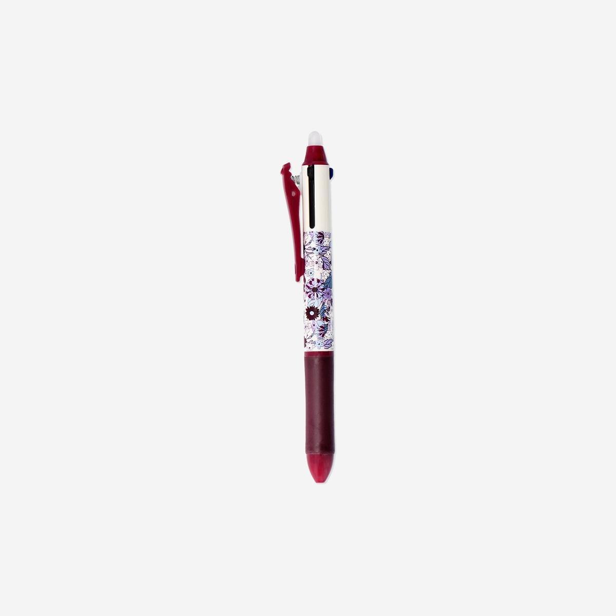 Multicolour Floral Erasable Gel Pen - Multicolour Ink