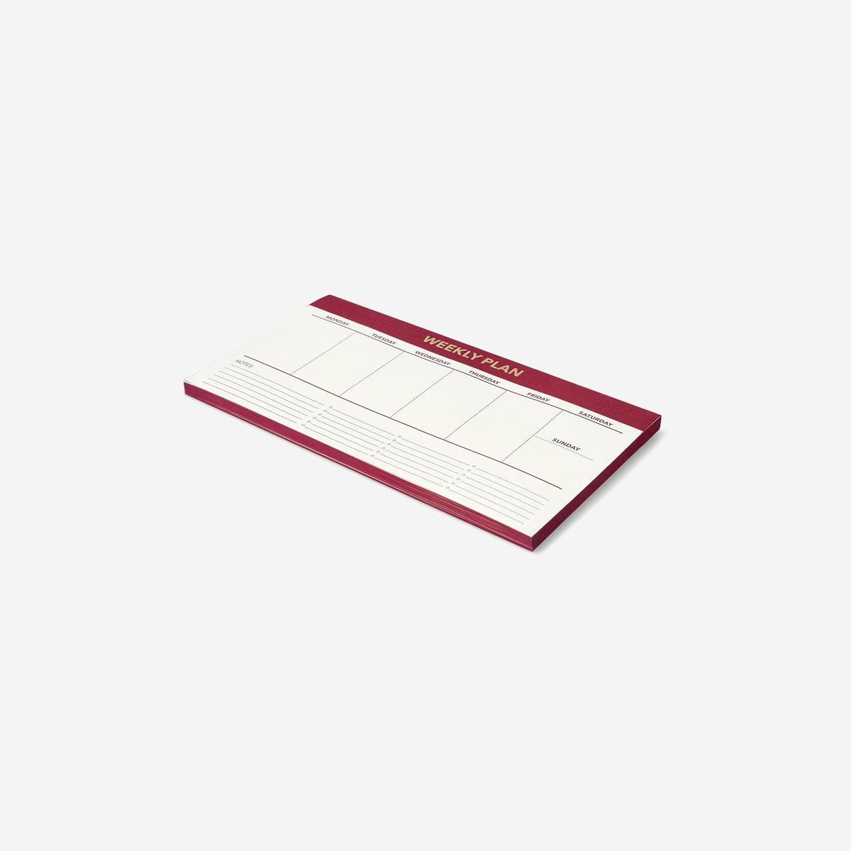 Red Weekly Planner