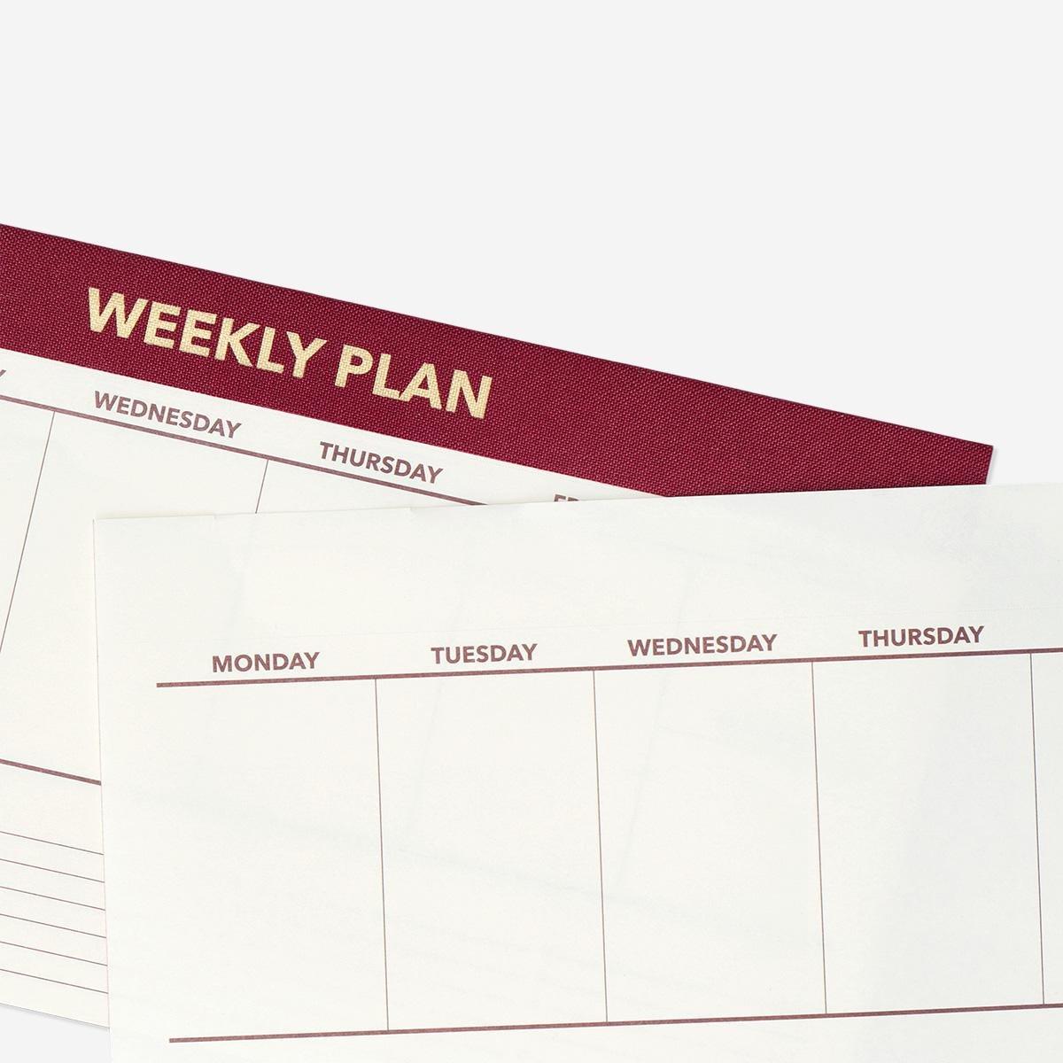 Red Weekly Planner