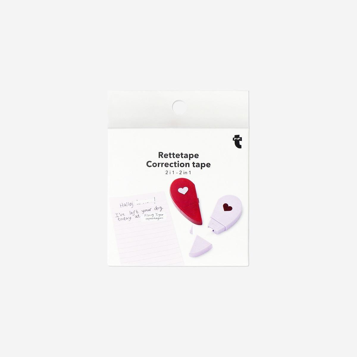 Multicolour 2 In 1 Heart Correction Tape