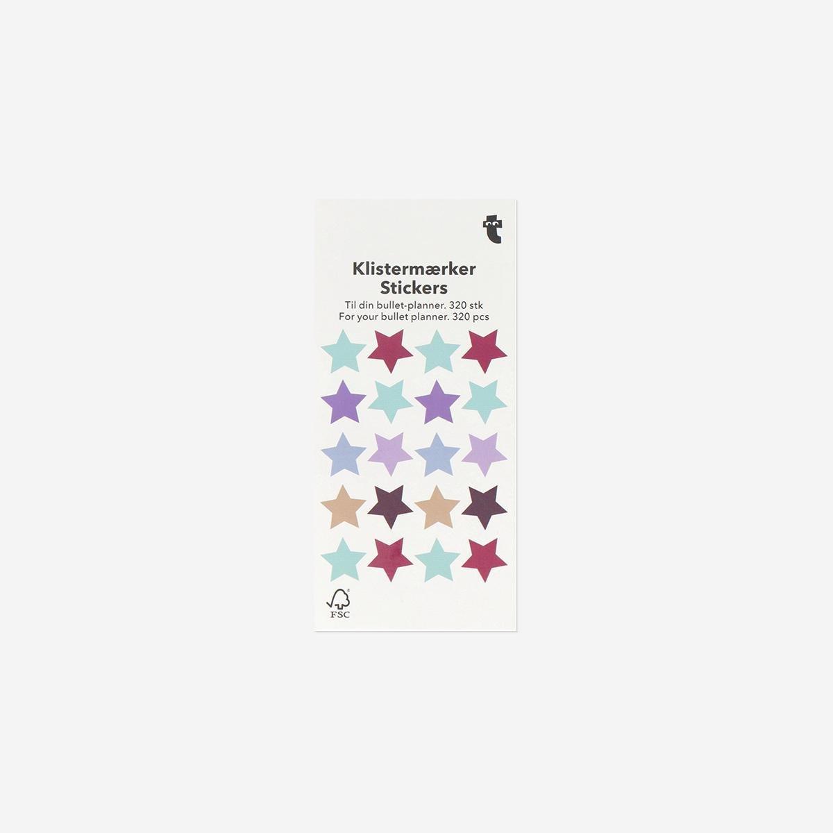 Multicolour Bullet Planner Star Stickers, 320 Pcs