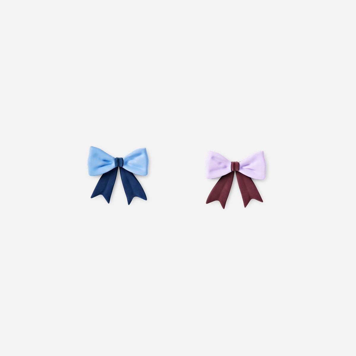 Multicolour Bow Erasers, 2 Pcs