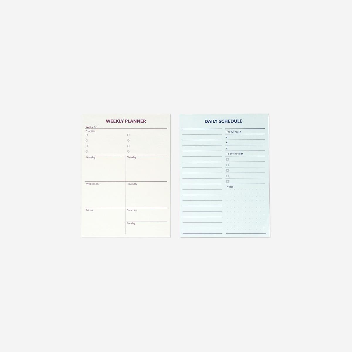 Multicolour Weekly And Daily Planner Pads, 2 Pcs
