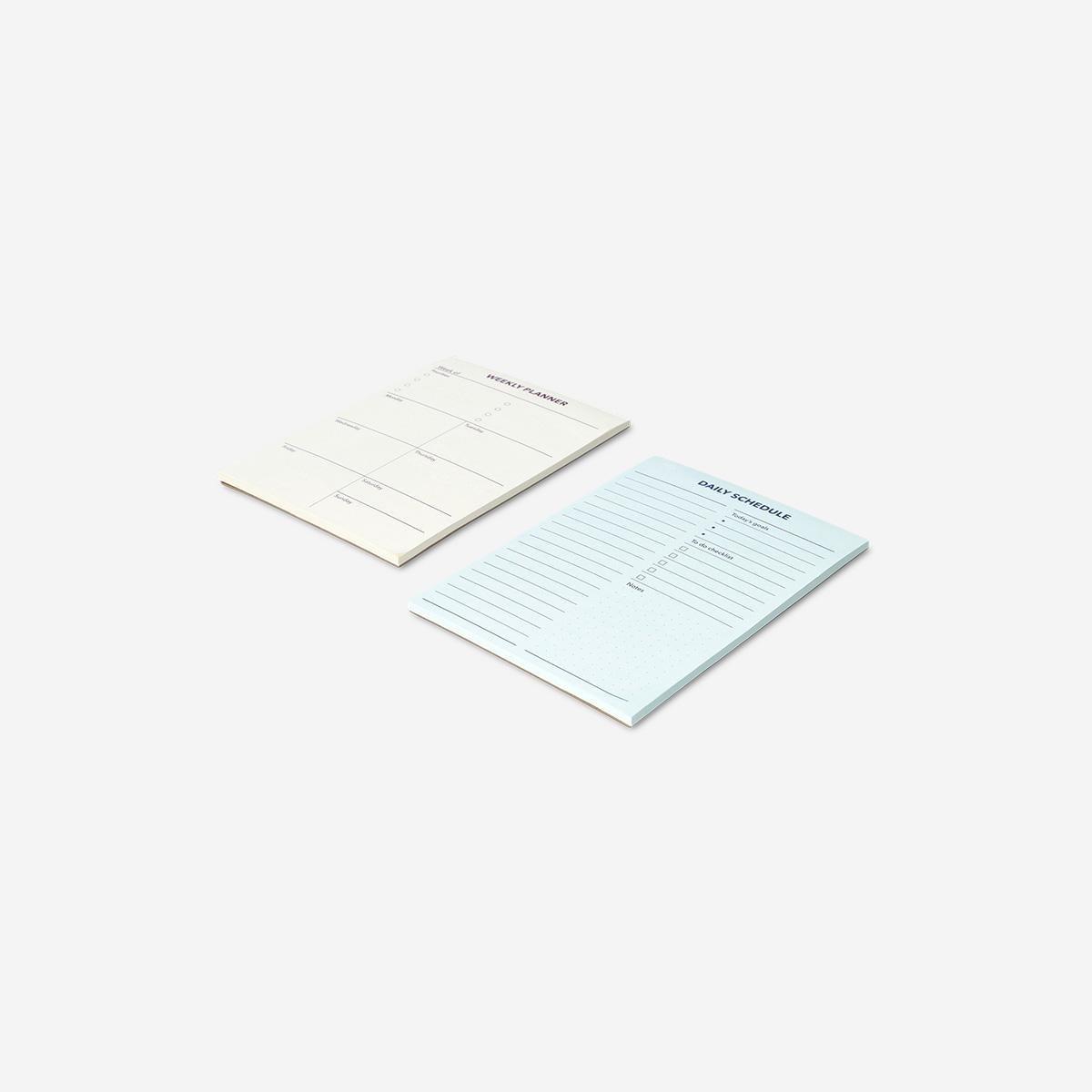 Multicolour Weekly And Daily Planner Pads, 2 Pcs
