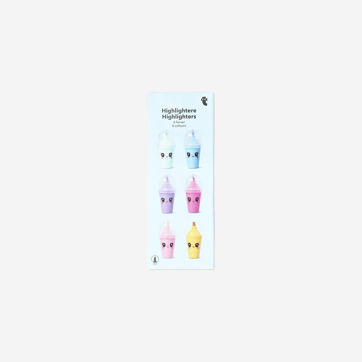 Multicolour Milkshake Highlighters - 6 Pcs