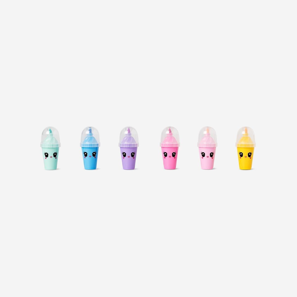Multicolour Milkshake Highlighters - 6 Pcs