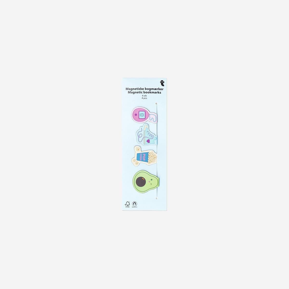 Multicolour Fun Magnetic Bookmarks - 4 Pcs