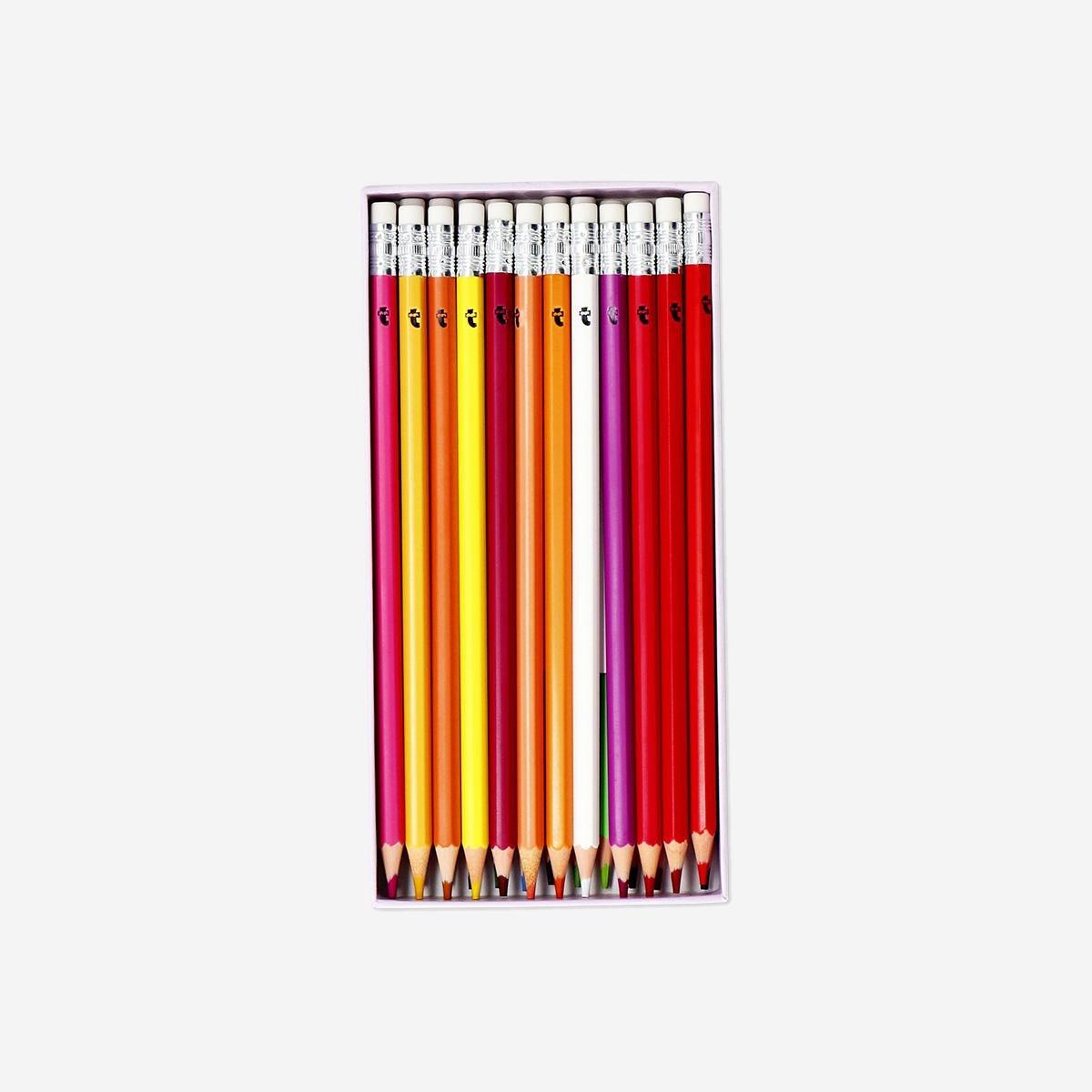 Multicolour Erasable Colouring Pencils - 24 Pcs