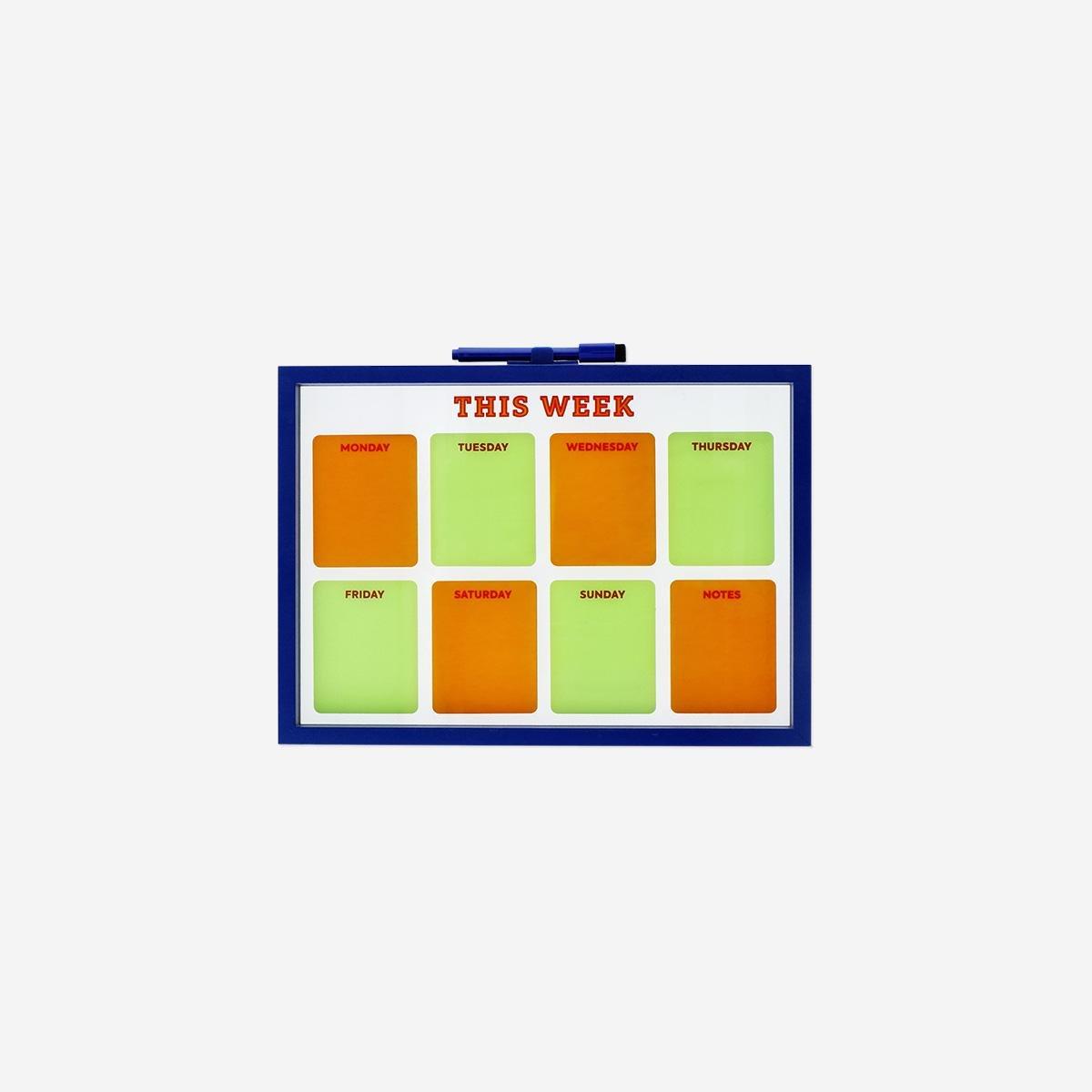 Multicolour Weekly Planner Board With Marker