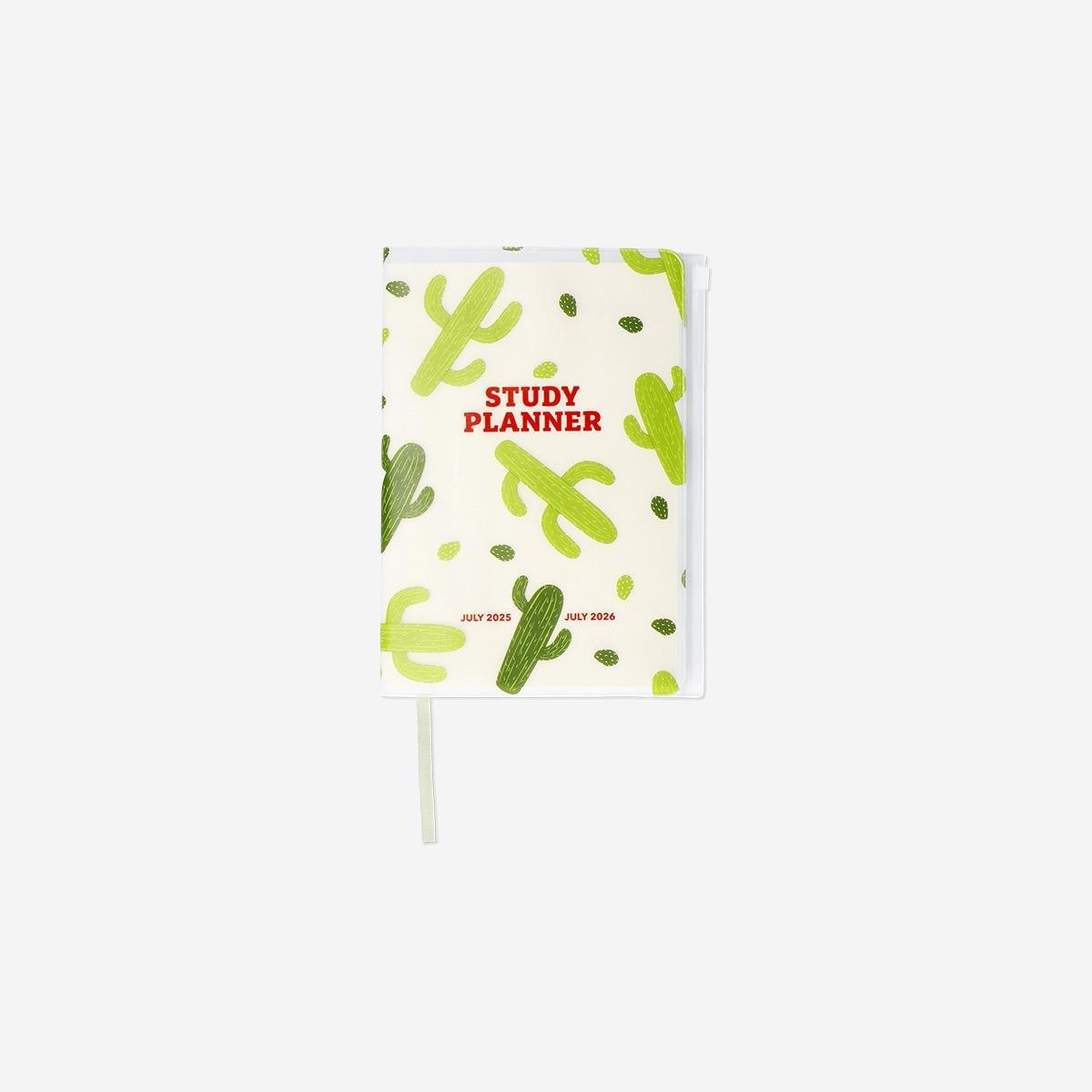 Green Cactus Weekly Study Planner - English