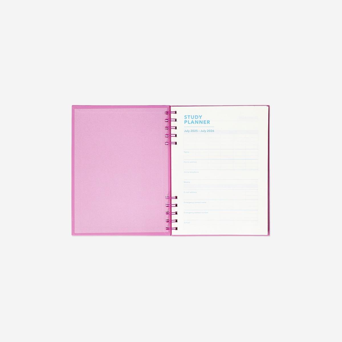 Pink Weekly Study Planner - English