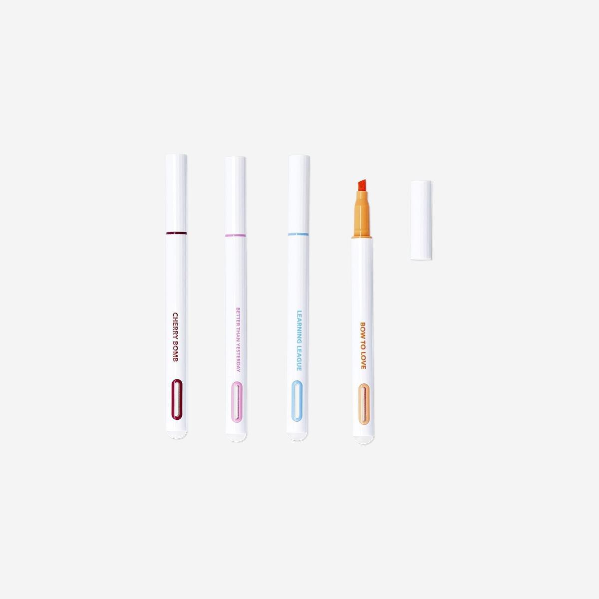Multicolour Erasable Highlighters - 4 Pcs