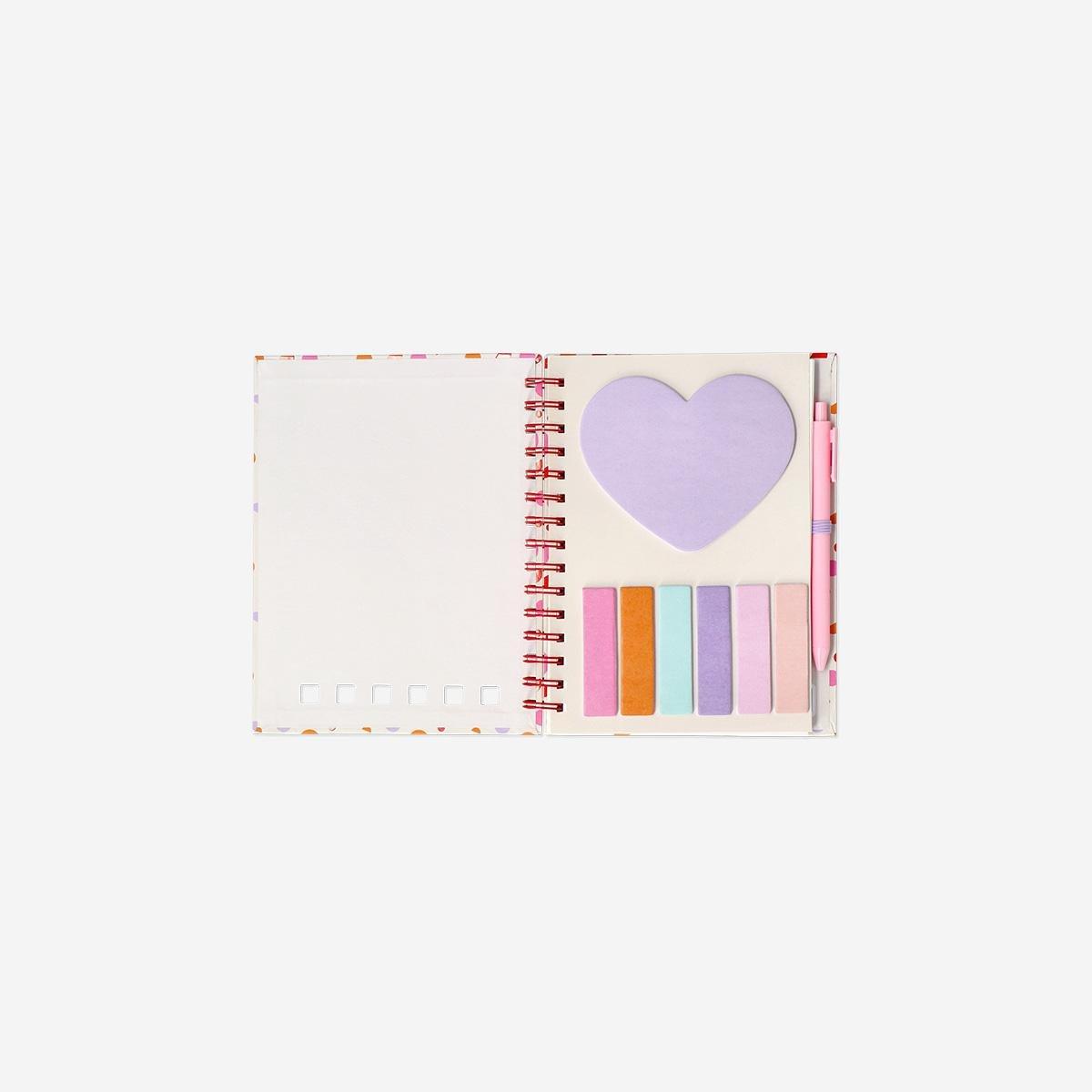 Multicolour Notebook With Page Markers And Pen