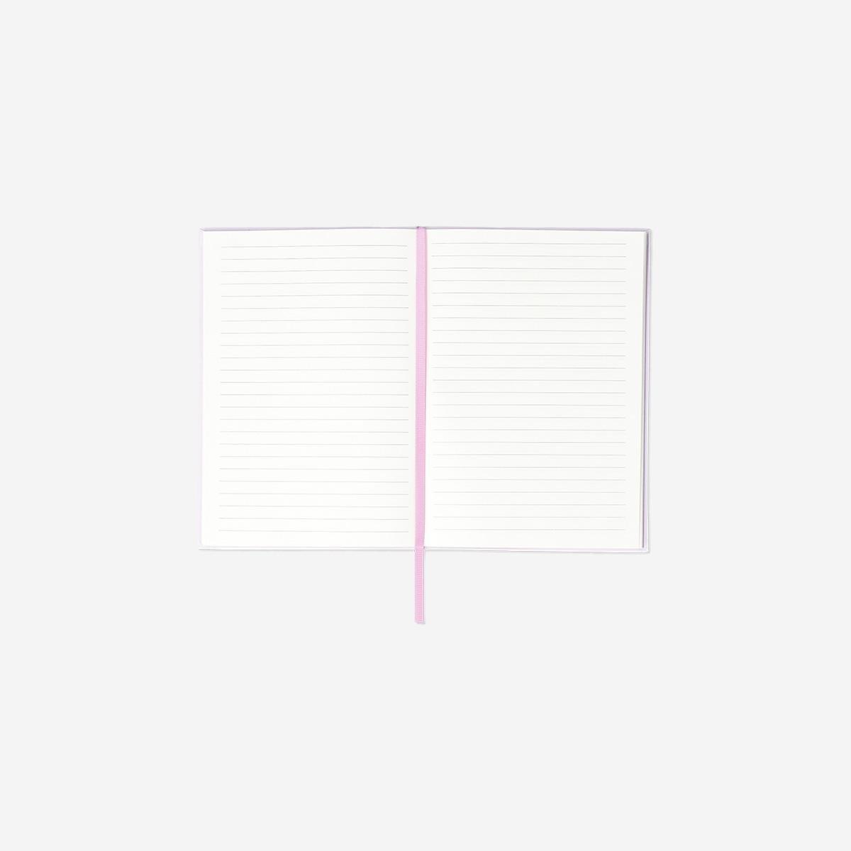 Pink A5 Notebook With Glitter Stone Cover