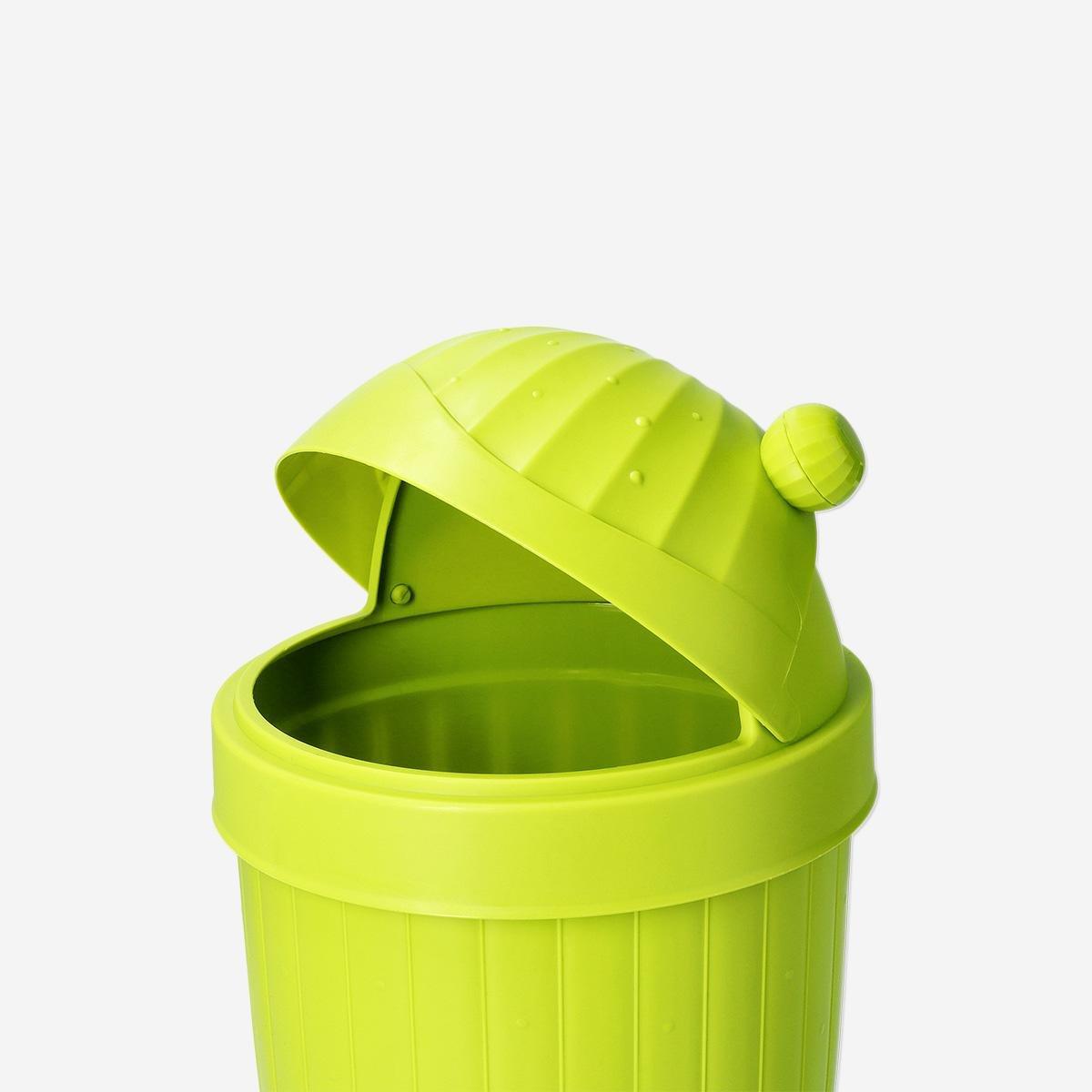 Green Cactus Push Bin