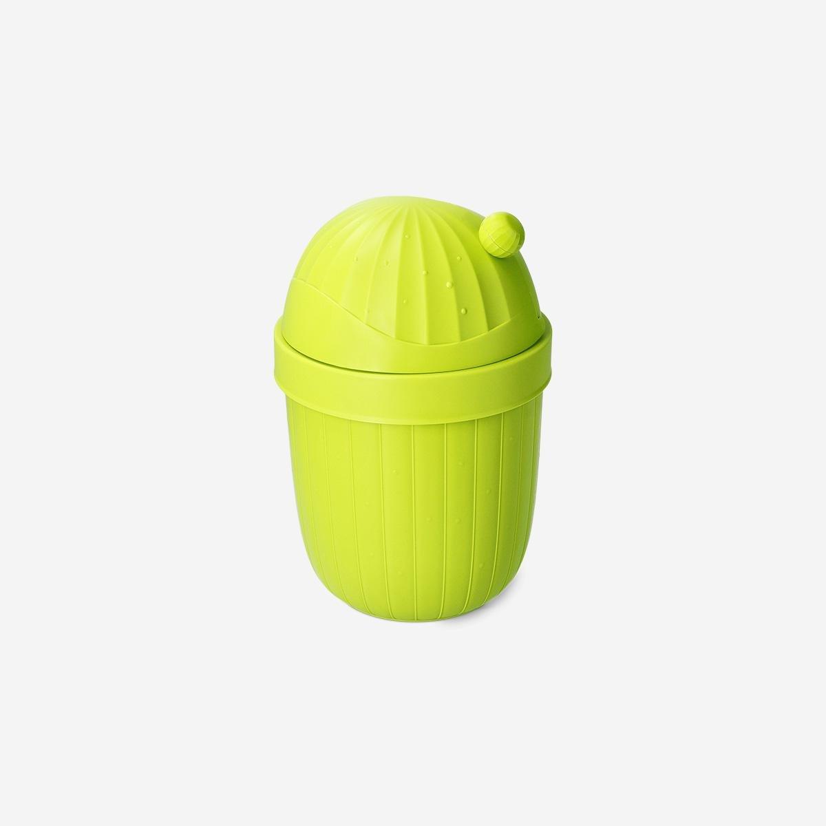 Green Cactus Push Bin