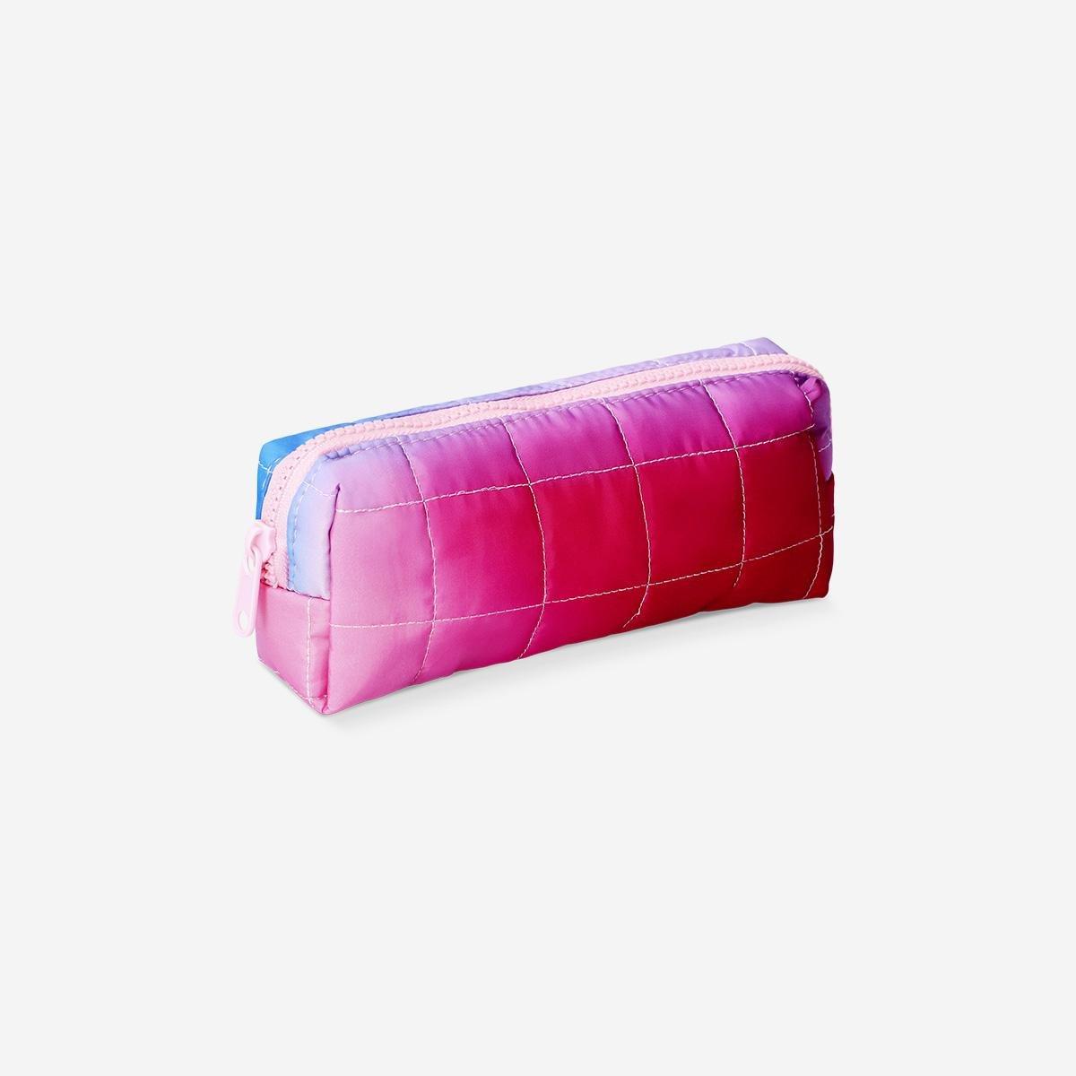 Multicolour Quilted Pencil Case