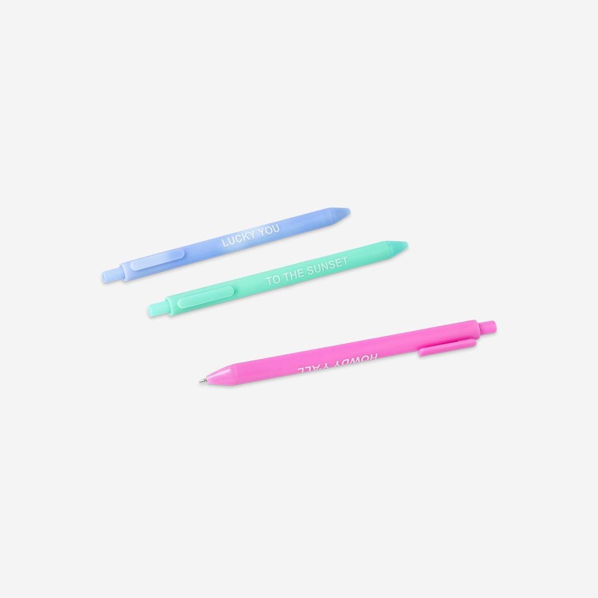 Multicolour Colour Changing Barrels Ballpoint Pens - 3 Pcs