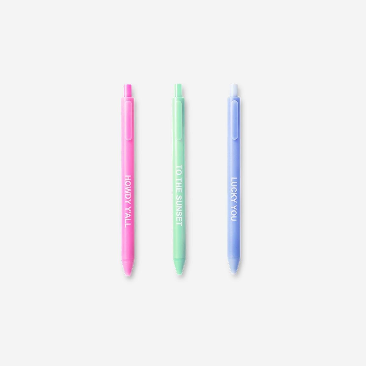 Multicolour Colour Changing Barrels Ballpoint Pens - 3 Pcs