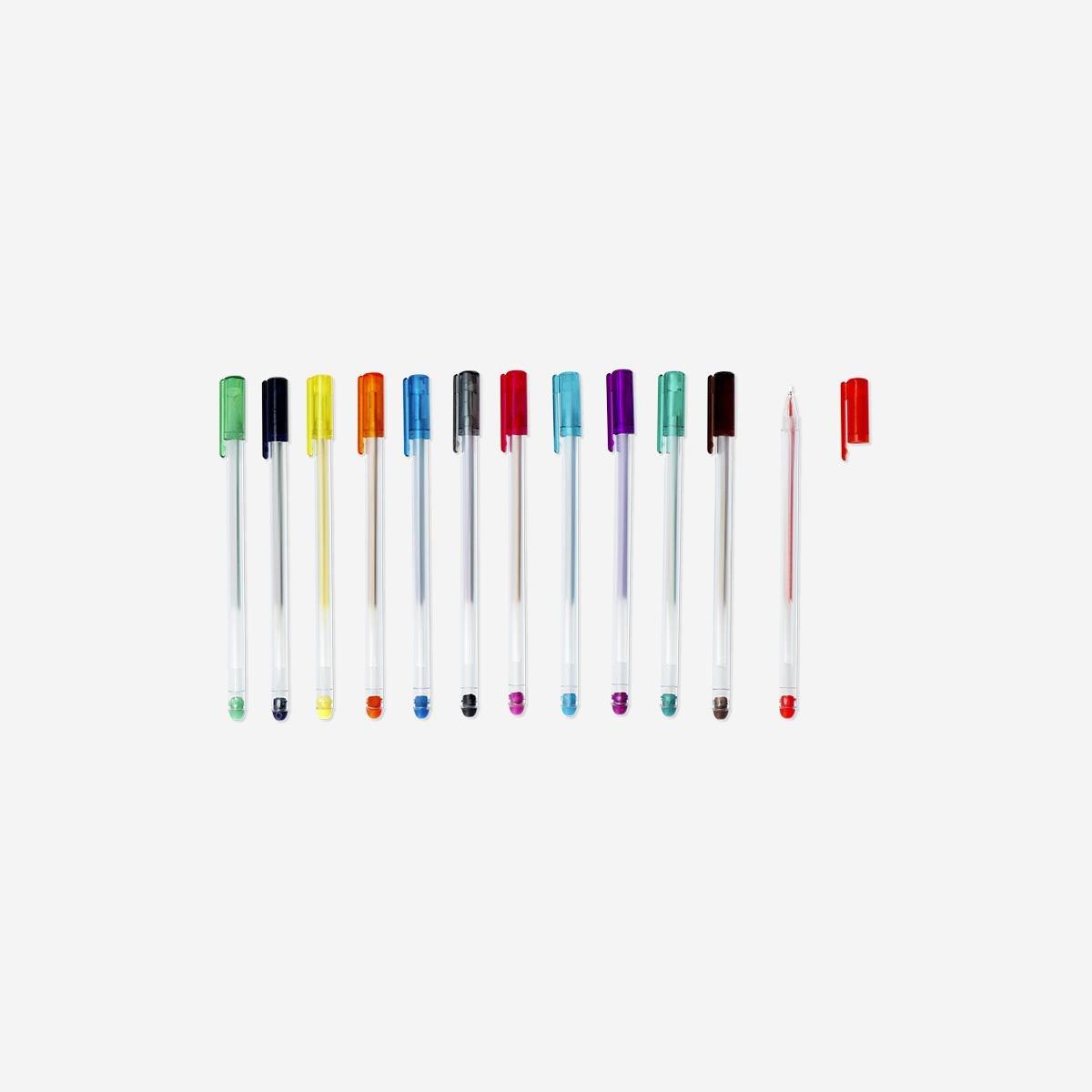 Multicolour Erasable Pens - 12 Pcs