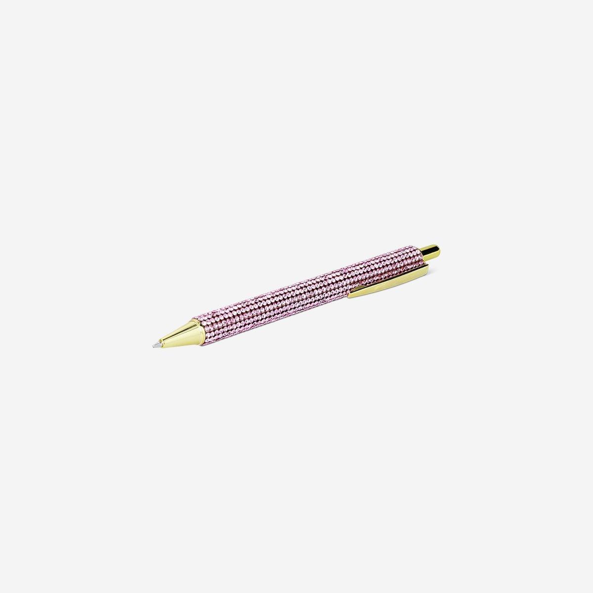 Pink Ballpoint Pen With Rhinestones - Black Ink